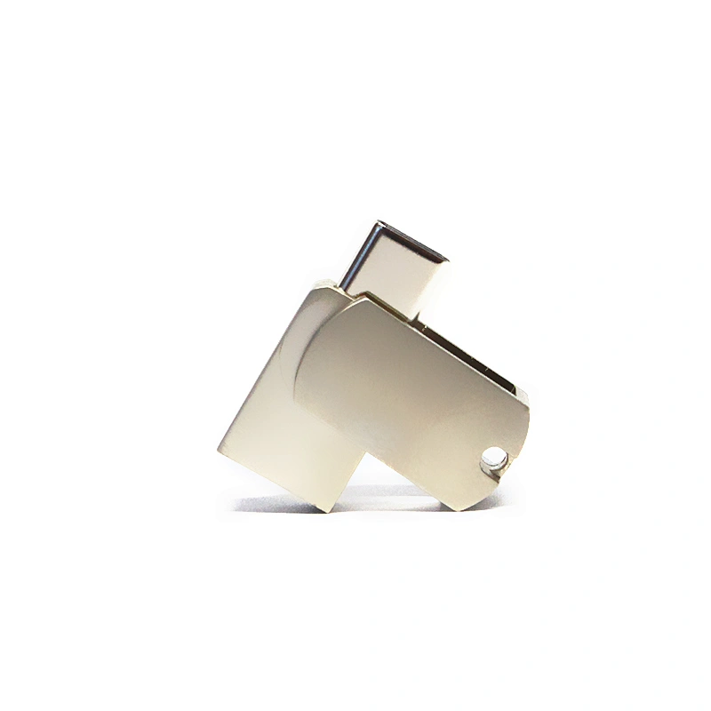 Pure Metal Rotary OTG Can Customize Logo Dual Model USB Flash Drive USB Flash Disk USB Drive USB Driver