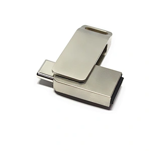 Manufacturer Type-C Dual Purpose Metal Rotary Customized Logo USB Flash Drive USB Disk USB Drive USB Flash Disk