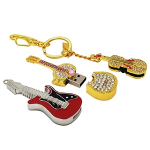 Guitar Musical Instruments Colorful Jewelry Gift Metal USB Flash Drive USB Flash Disk USB Stick USB Flash USB Drive