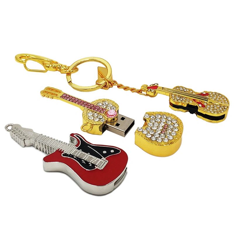 Guitar Musical Instruments Colorful Jewelry Gift Metal USB Flash Drive USB Flash Disk USB Stick USB Flash USB Drive