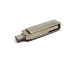 Pure Metal Customized Logo Type-C Swivel USB Flash Drive USB Stick USB Disk USB Flash Disk