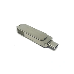 Metal Rotary Printable Logo USB Disk Hanging Single Port Type C USB Pen Drive USB Flash Drive USB Drive USB Disk USB Flash Disk