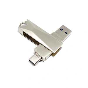 Dual Purpose Type C USB 3.0 Interface Metal Rotary USB Flash Drive USB Flash Drive/USB Driver/USB Disk/Pen Drive/USB Flash Disk