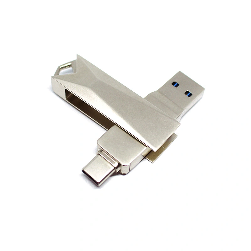Dual Purpose Type C USB 3.0 Interface Metal Rotary USB Flash Drive USB Flash Drive/USB Driver/USB Disk/Pen Drive/USB Flash Disk