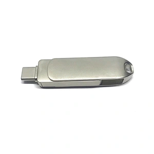 Metal Rotary Printable Logo USB Disk Hanging Single Port Type C USB Pen Drive USB Flash Drive USB Drive USB Disk USB Flash Disk