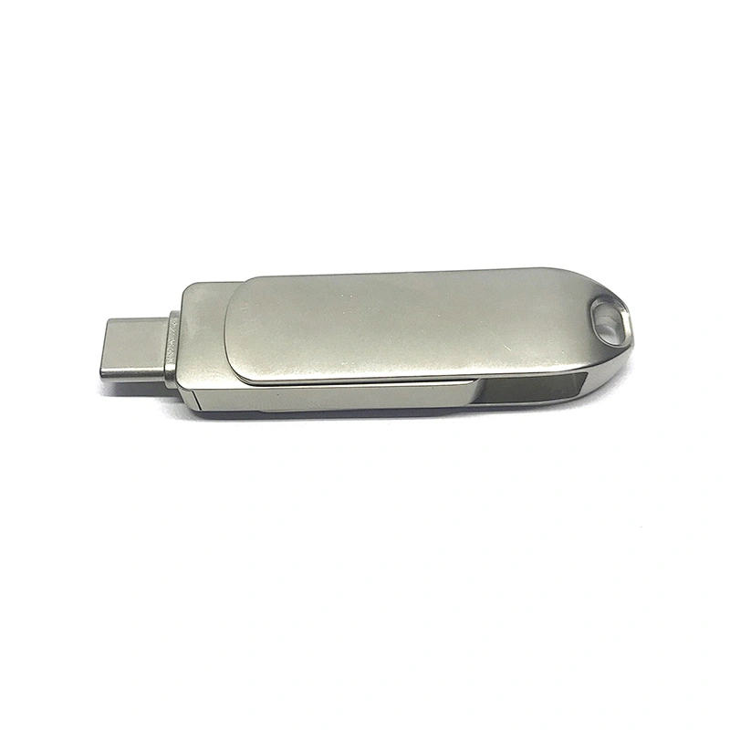 Metal Rotary Printable Logo USB Disk Hanging Single Port Type C USB Pen Drive USB Flash Drive USB Drive USB Disk USB Flash Disk