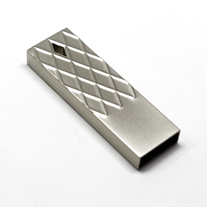 Metal Rhombus USB Flash Drive Promotional Gift Customized Logo Pen Drive Can Hang Key Chain Portable USB Flash Drive/USB Flash Memory/USB Pen Drive