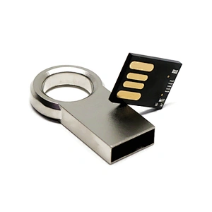 Annular Key Chain USB Flash Drive Mini Metal Customized Logo China Supplier USB Flash Disk USB Drive USB Driver USB Disk USB Stick