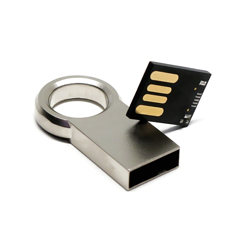 Annular Key Chain USB Flash Drive Mini Metal Customized Logo China Supplier USB Flash Disk USB Drive USB Driver USB Disk USB Stick