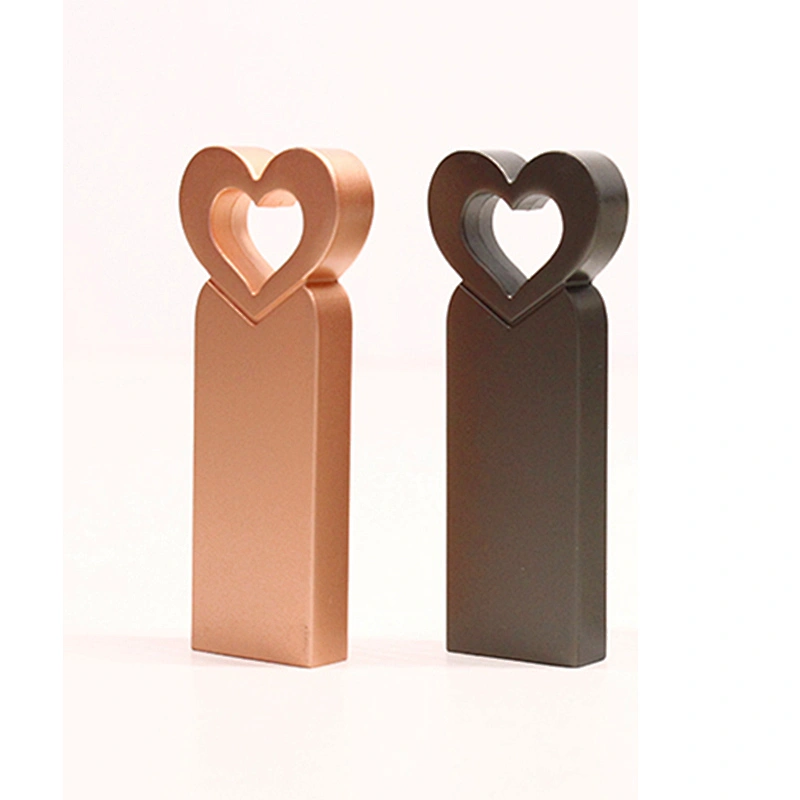 Love Shaped Metal Colorful 8GB USB Flash Disk 16GB USB Flash Drive 32GB USB Pen Drive 64GB USB Stick