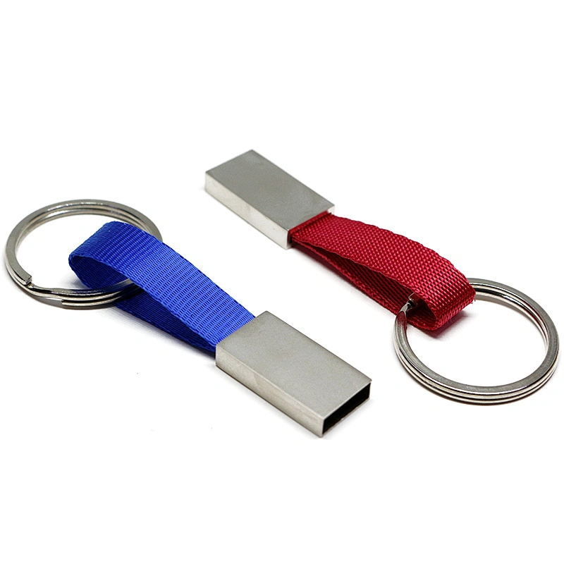 Metal Key Chain Lanyard Pen Drive Promotional Gift Customized Logo USB Flash Drive