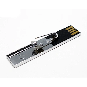 Brooch Metal Portable USB Flash Drive Pin Buckle Mirror Pen Drive Silvery Golden USB Pen Drive