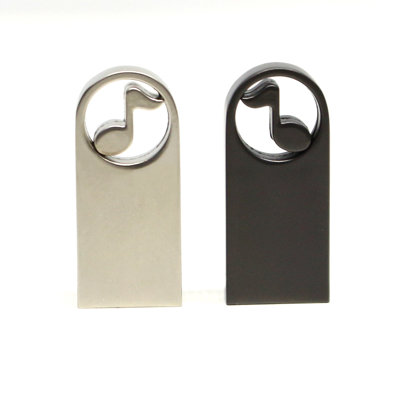 64GB Mini Metal Music USB Flash Drive Promotional Gift Two Color Logo Printing USB Flash Disk USB Disk USB Stick