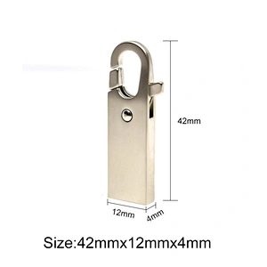 Metal Buckle Hang Bag USB Flash Drive Factory Price Low Cost USB Pen Drive Logo Printing USB Stick