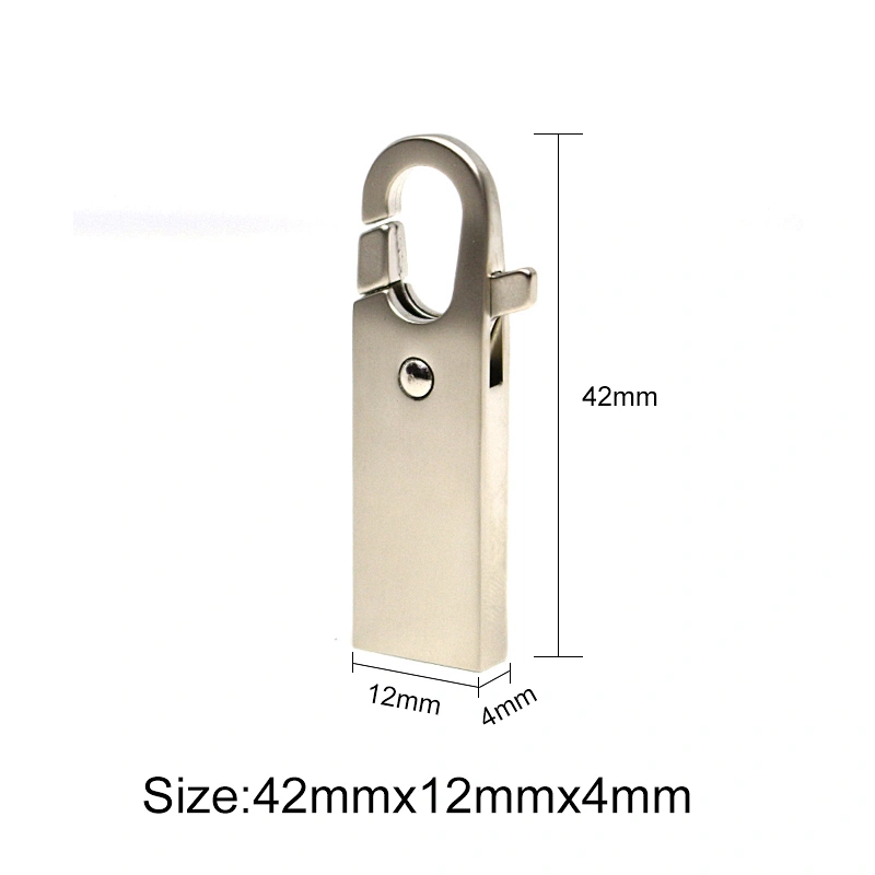 Metal Buckle Hang Bag USB Flash Drive Factory Price Low Cost USB Pen Drive Logo Printing USB Stick