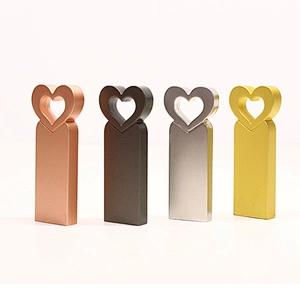 Love Shaped Metal Colorful 8GB USB Flash Disk 16GB USB Flash Drive 32GB USB Pen Drive 64GB USB Stick