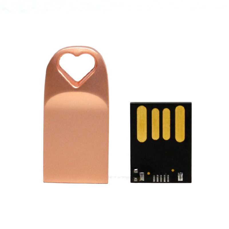 Mini Portable Heart Shape Metal USB Flash Drive USB Flash Disk USB Stick USB Drive USB Driver