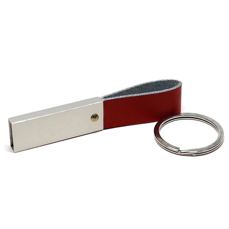 Metal Key Chain Portable PU Hanging Rope Promotional Gift USB Flash Drive USB Flash Disk USB Drive USB Driver USB Disk USB Stick