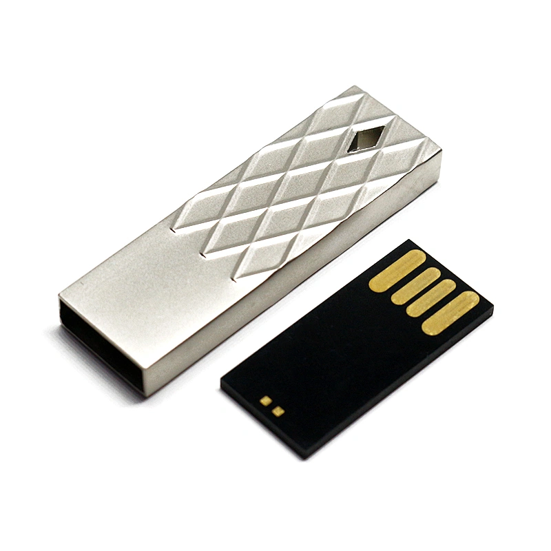Metal Rhombus USB Flash Drive Promotional Gift Customized Logo Pen Drive Can Hang Key Chain Portable USB Flash Drive/USB Flash Memory/USB Pen Drive
