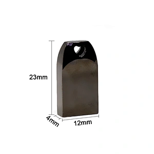 Mini Bright Gun Color USB Flash Driver Metal Heart Mudp USB Pen Drive Customized Logo Portable USB Disk