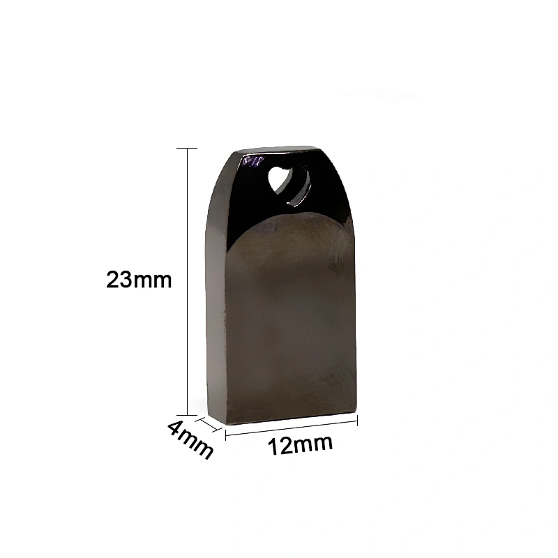 Mini Bright Gun Color USB Flash Driver Metal Heart Mudp USB Pen Drive Customized Logo Portable USB Disk