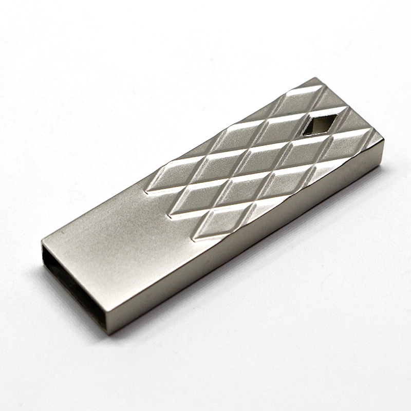 Metal Rhombus USB Flash Drive Promotional Gift Customized Logo Pen Drive Can Hang Key Chain Portable USB Flash Drive/USB Flash Memory/USB Pen Drive