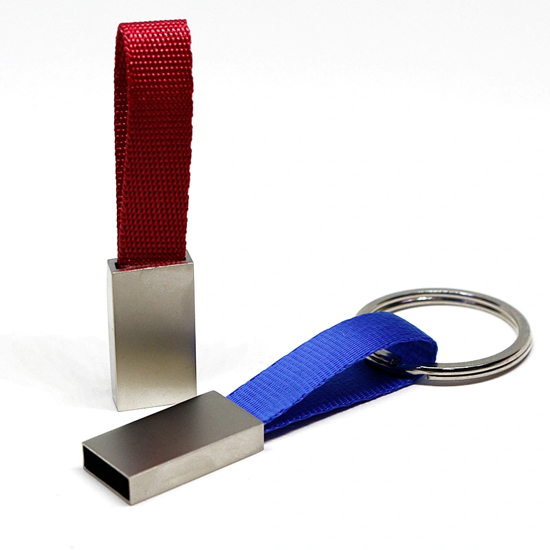Metal Key Chain Lanyard Pen Drive Promotional Gift Customized Logo USB Flash Drive