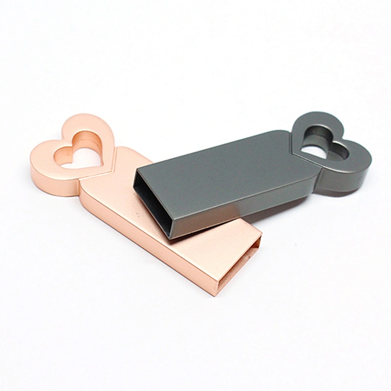Love Shaped Metal Colorful 8GB USB Flash Disk 16GB USB Flash Drive 32GB USB Pen Drive 64GB USB Stick