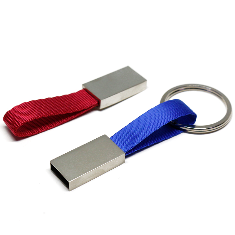 Metal Key Chain Lanyard Pen Drive Promotional Gift Customized Logo USB Flash Drive