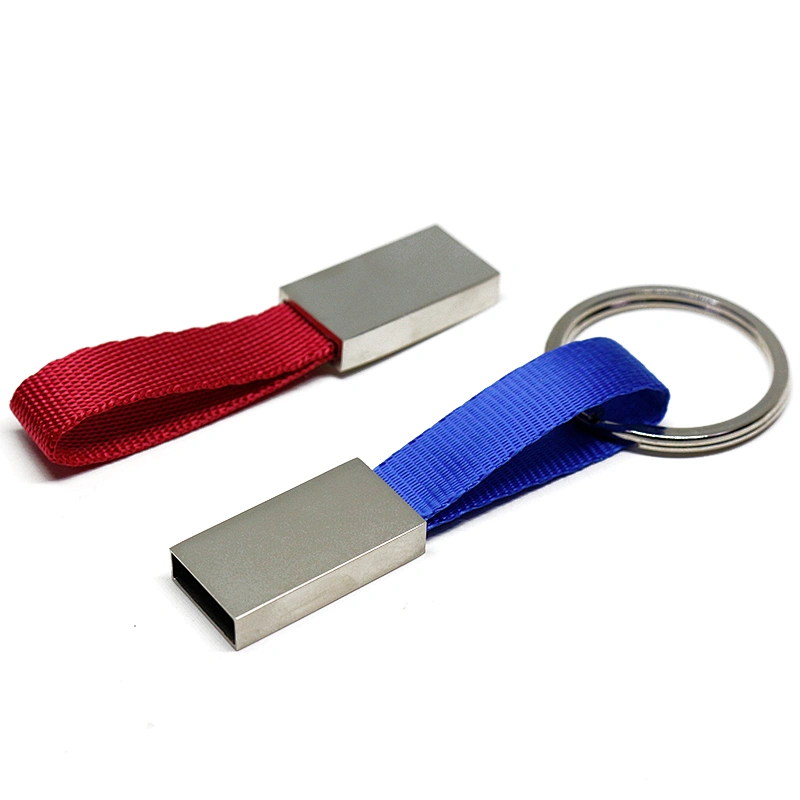 Metal Key Chain Lanyard Pen Drive Promotional Gift Customized Logo USB Flash Drive