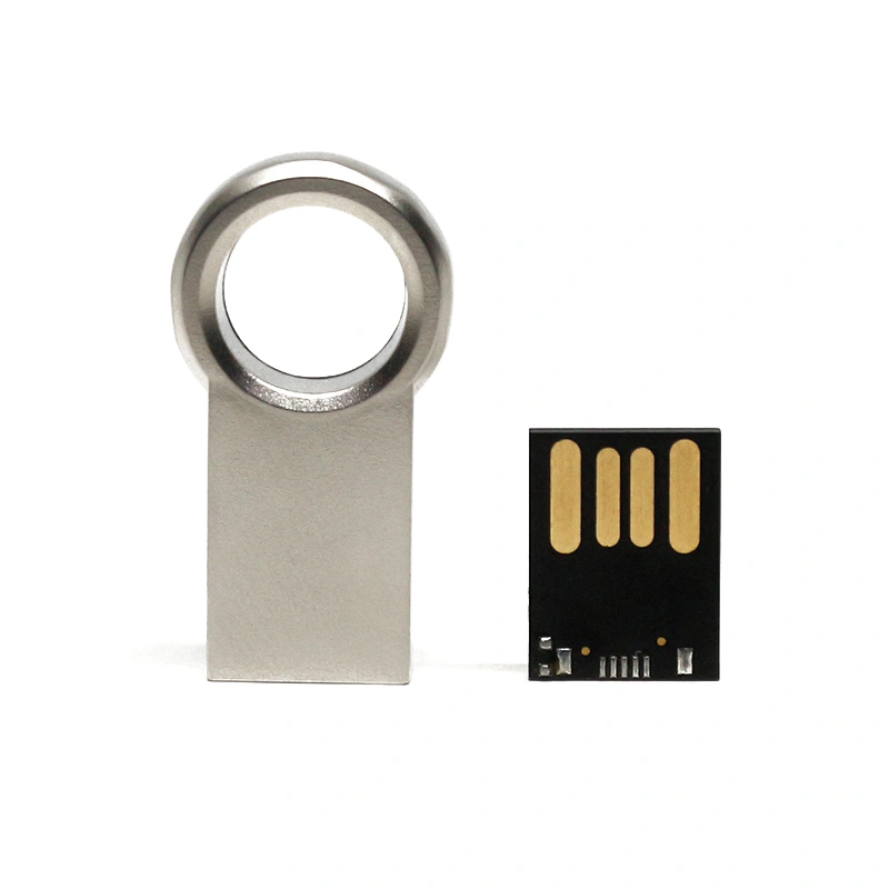 Annular Key Chain USB Flash Drive Mini Metal Customized Logo China Supplier USB Flash Disk USB Drive USB Driver USB Disk USB Stick