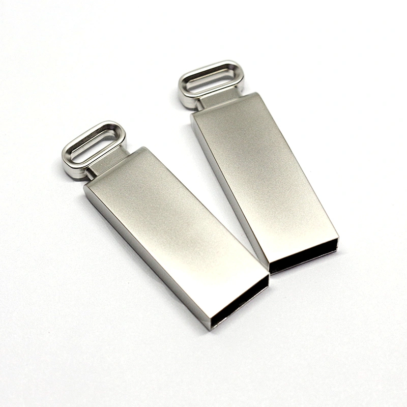 Silvery Metal Hanging USB 2.0 Pen Drive USB Flash Drive USB Flash Disk USB Drive USB Driver USB Stick with Your Logo