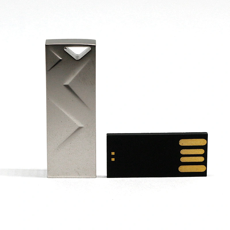 Silvery Metal Rectangular Customized Logo USB Disk USB Flash Drive USB Flash Disk USB Drive USB Stick with Promotional Gift
