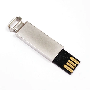 Silvery Metal Hanging USB 2.0 Pen Drive USB Flash Drive USB Flash Disk USB Drive USB Driver USB Stick with Your Logo