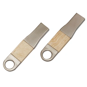 Silvery Metal USB Flash Drive Laser Logo Wooden USB Pen Drive USB Drive USB Disk USB Stick Flash Drives