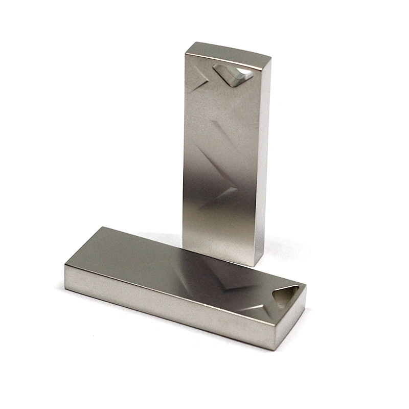 Silvery Metal Rectangular Customized Logo USB Disk USB Flash Drive USB Flash Disk USB Drive USB Stick with Promotional Gift