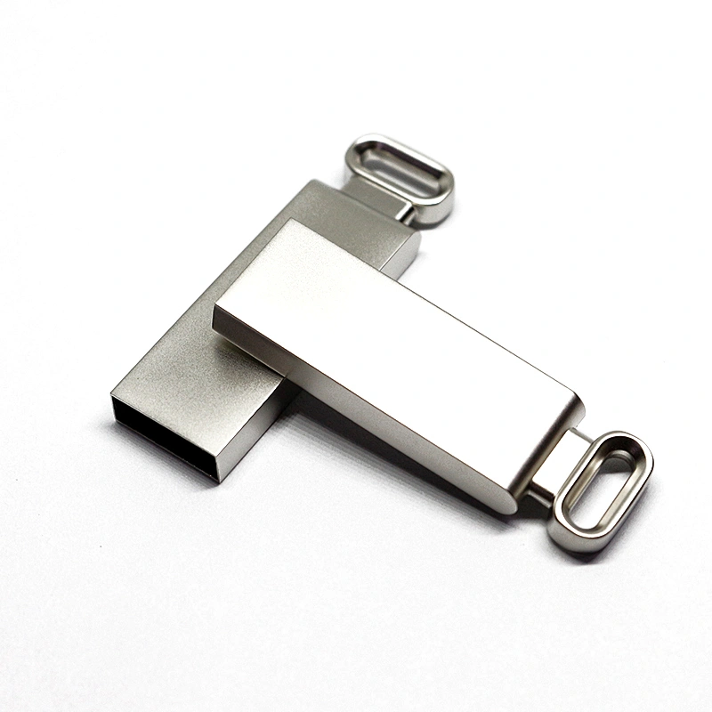 Silvery Metal Hanging USB 2.0 Pen Drive USB Flash Drive USB Flash Disk USB Drive USB Driver USB Stick with Your Logo