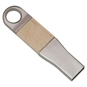 Silvery Metal USB Flash Drive Laser Logo Wooden USB Pen Drive USB Drive USB Disk USB Stick Flash Drives