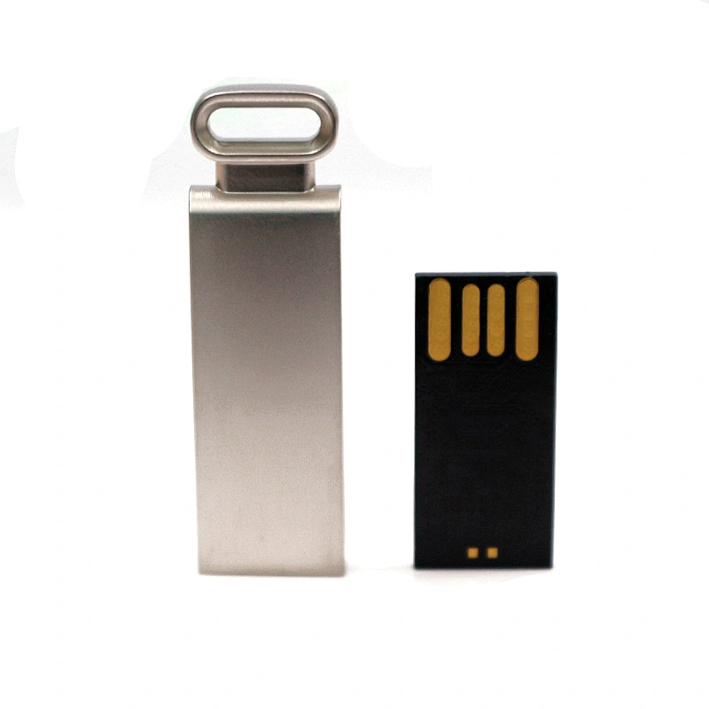 Silvery Metal Hanging USB 2.0 Pen Drive USB Flash Drive USB Flash Disk USB Drive USB Driver USB Stick with Your Logo
