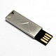 Silvery metal rectangular customized logo usb flash drive usb drive usb stick with promotional gift