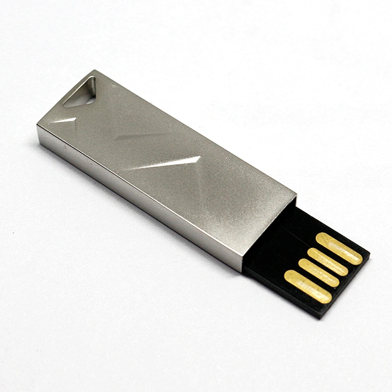 Silvery Metal Rectangular Customized Logo USB Disk USB Flash Drive USB Flash Disk USB Drive USB Stick with Promotional Gift