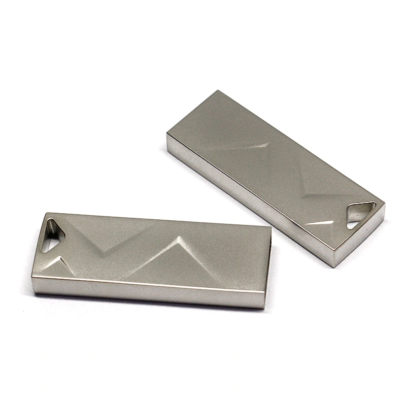 Silvery Metal Rectangular Customized Logo USB Disk USB Flash Drive USB Flash Disk USB Drive USB Stick with Promotional Gift