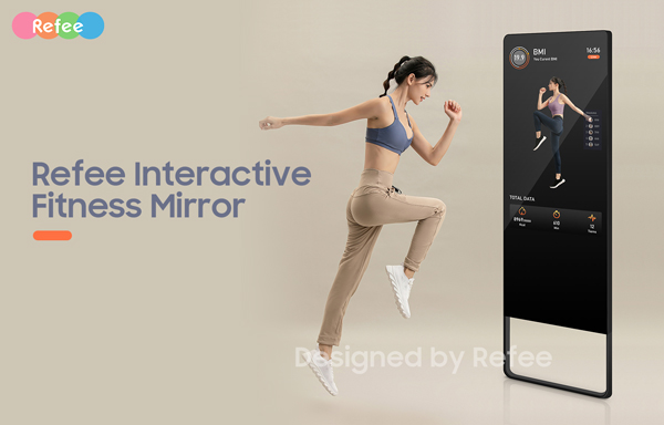 refee interactive fitness mirror workout at home mirror display touch screen