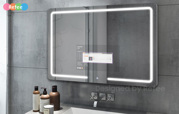 refee interactive bathroom bath touch mirror display magic mirror screen