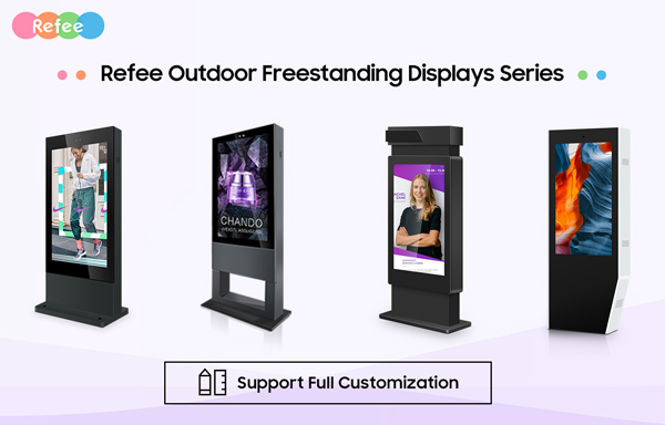 refee ultra high Brightness IP65 waterproof outdoor display outdoor digital signage display advertising screen digital poster