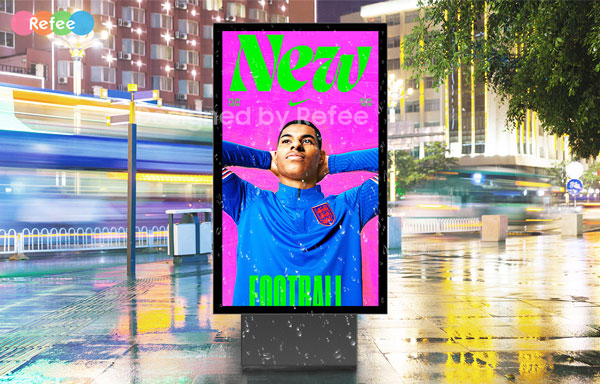 refee ultra high Brightness IP65 waterproof outdoor display outdoor digital signage display advertising screen digital poster
