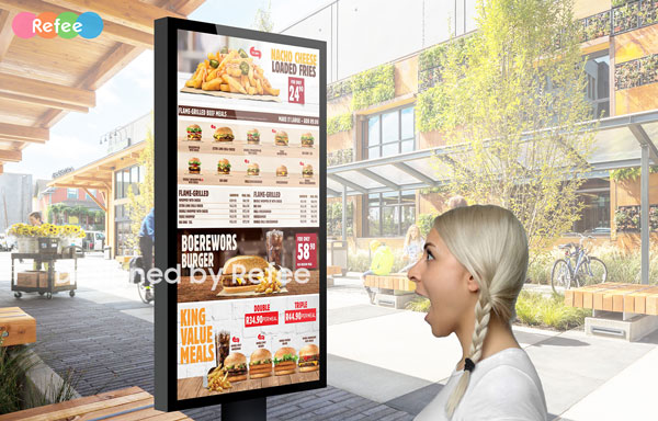 refee ultra high Brightness IP65 waterproof outdoor display outdoor digital signage display advertising screen digital poster