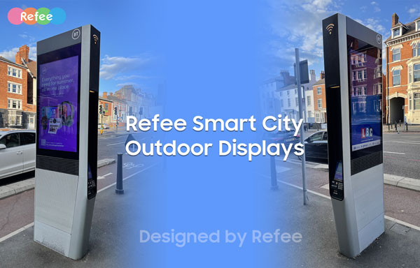 refee ultra high Brightness IP65 waterproof outdoor display outdoor digital signage display advertising screen digital poster