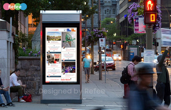 refee ultra high Brightness IP65 waterproof outdoor display outdoor digital signage display advertising screen digital poster