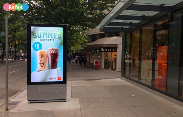 refee ultra high Brightness IP65 waterproof outdoor display outdoor digital signage display advertising screen digital poster